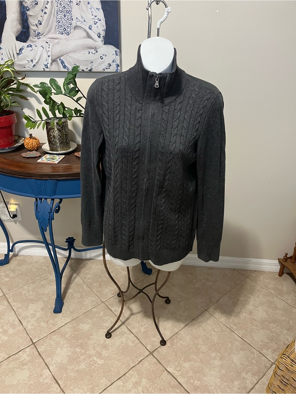 Talbots Wool Blend Cardigan Jacket Sweater Top - M